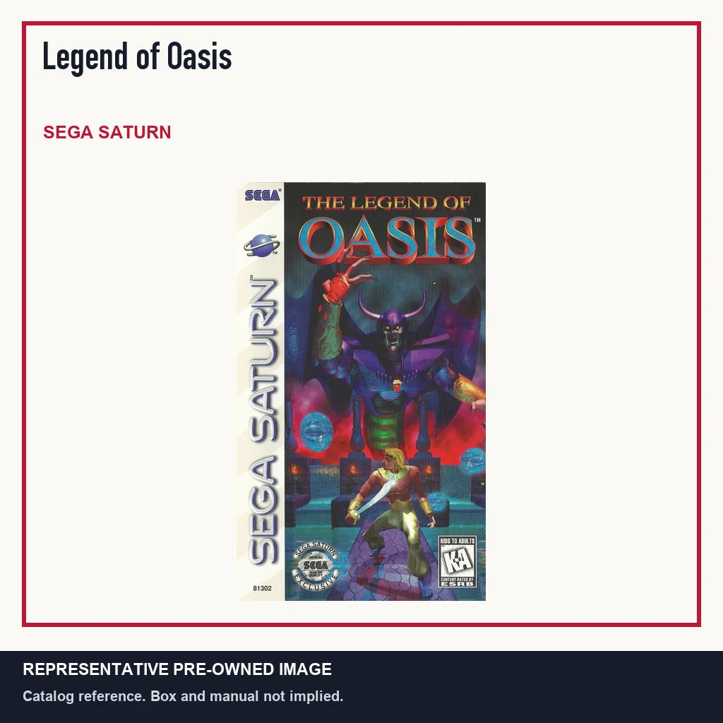Representative pre-owned Legend of Oasis (Sega Saturn), minimal product layout.
