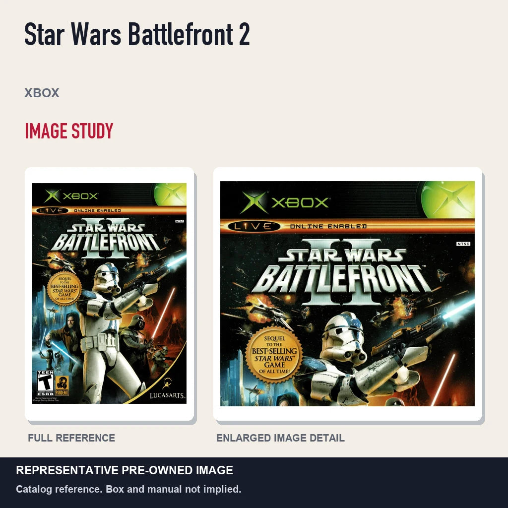 Representative pre-owned Star Wars Battlefront 2 (Xbox), full image and detail.