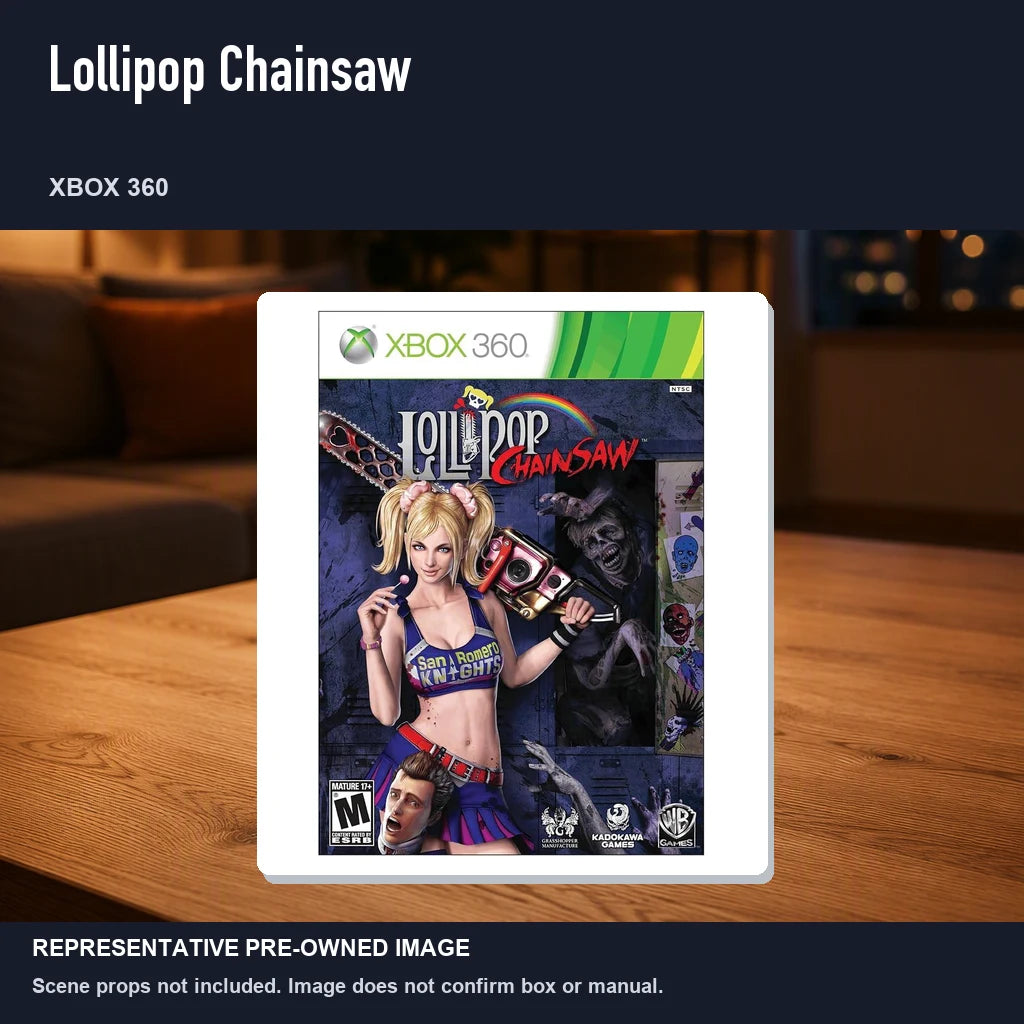 Representative pre-owned Lollipop Chainsaw (Xbox 360), product image in a styled room scene.