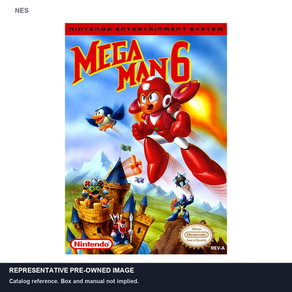 Representative pre-owned Mega Man 6 (NES), white product reference.