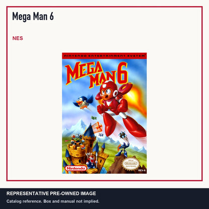 Representative pre-owned Mega Man 6 (NES), minimal product layout.