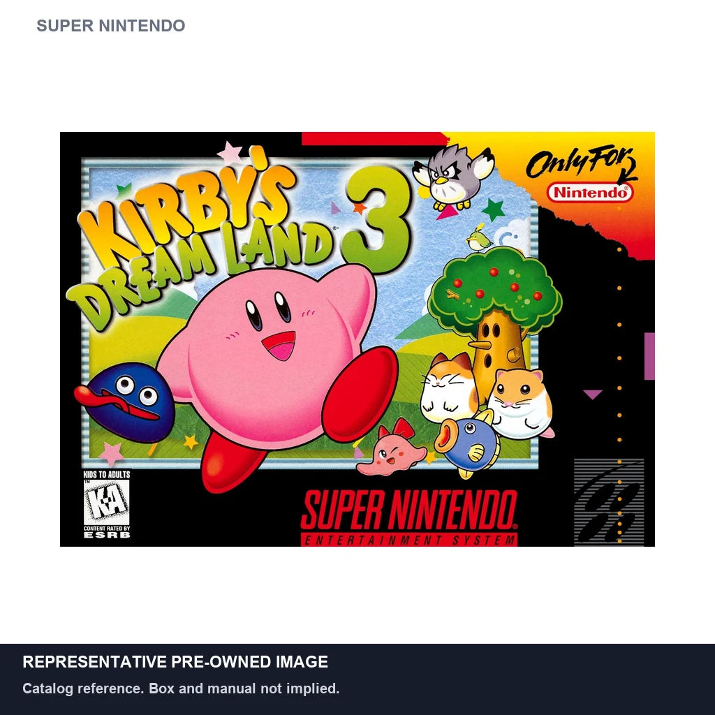 Representative pre-owned Kirby's Dream Land 3 (Super Nintendo), white product reference.