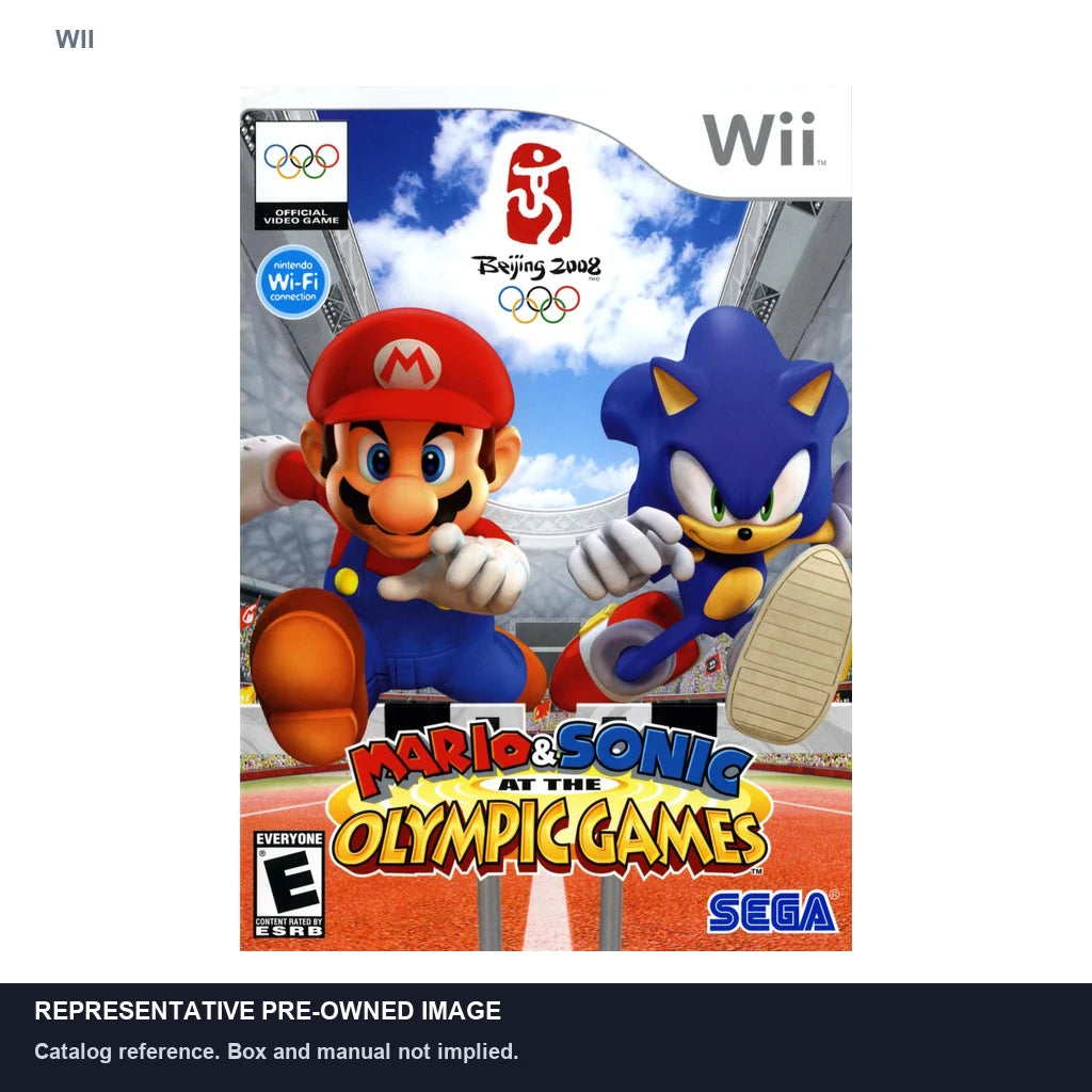 Representative pre-owned Mario and Sonic at the Olympic Games (Wii), white product reference.