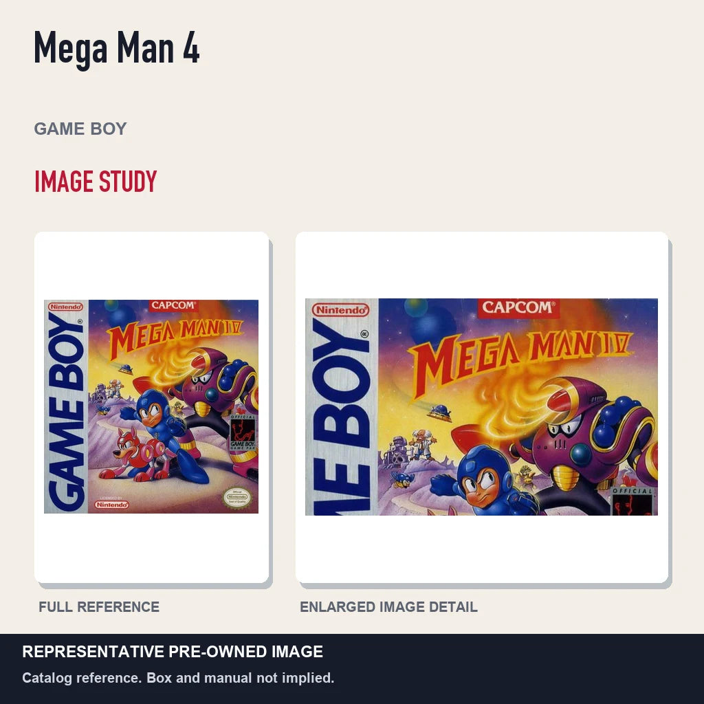 Representative pre-owned Mega Man 4 (Game Boy), full image and detail.