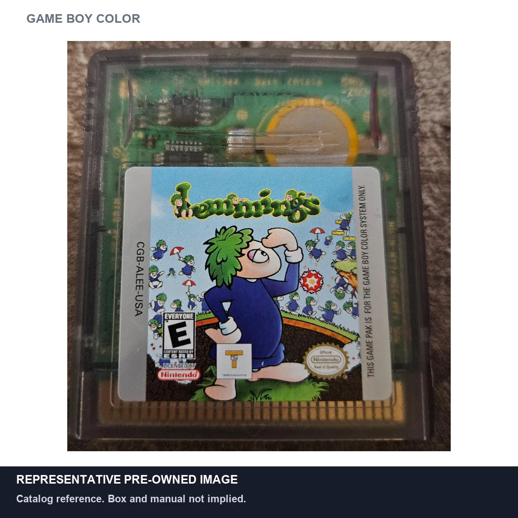 Representative pre-owned Lemmings (Game Boy Color), white product reference.
