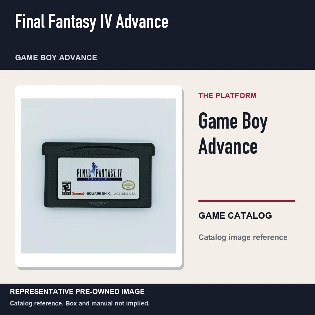 Representative pre-owned Final Fantasy IV Advance (Game Boy Advance), platform product layout.
