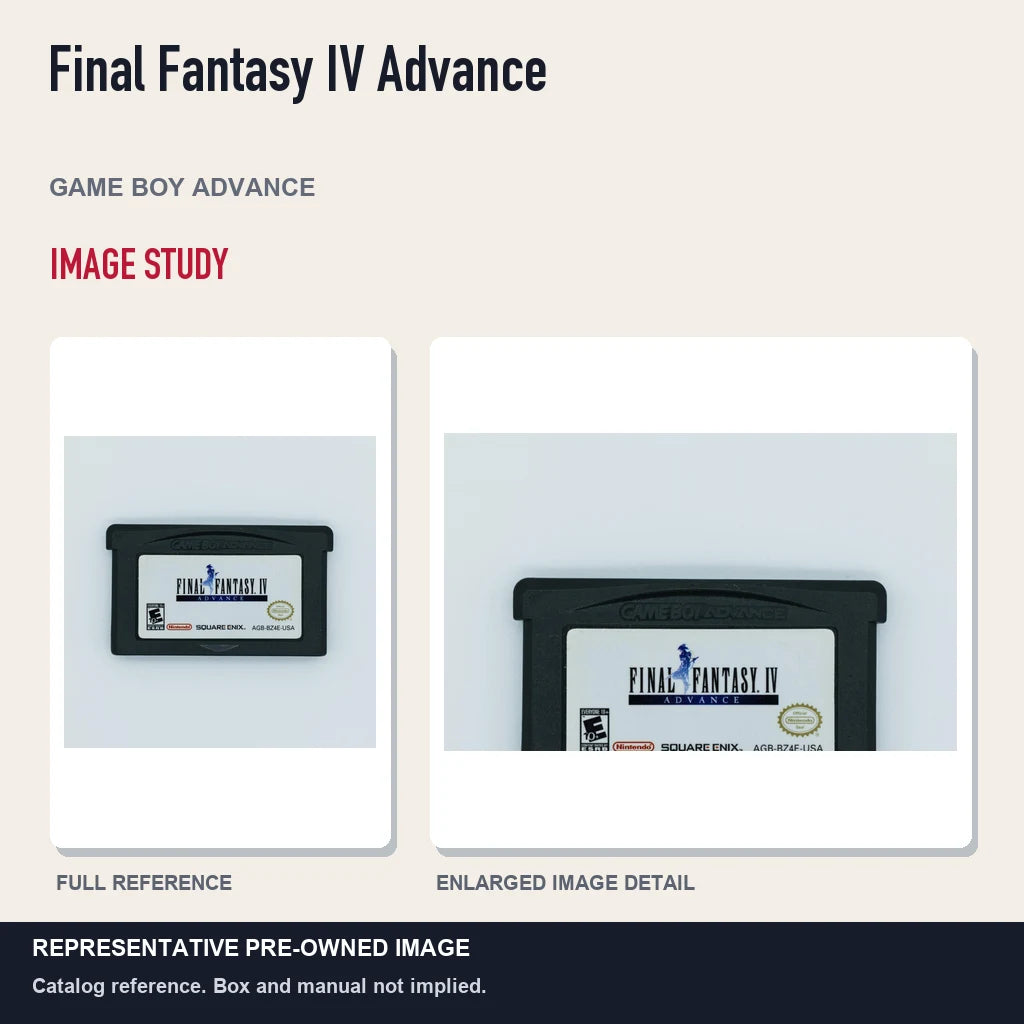 Representative pre-owned Final Fantasy IV Advance (Game Boy Advance), full image and detail.