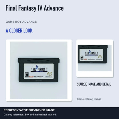 Representative pre-owned Final Fantasy IV Advance (Game Boy Advance), full image with detail inset.