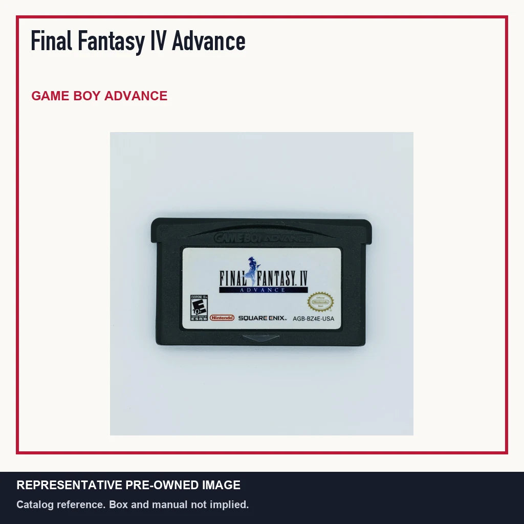 Representative pre-owned Final Fantasy IV Advance (Game Boy Advance), minimal product layout.