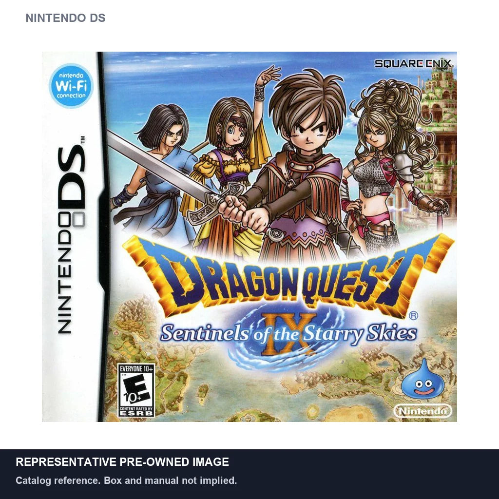 Representative pre-owned Dragon Quest IX: Sentinels of the Starry Skies (Nintendo DS), white product reference.