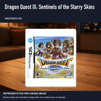 Representative pre-owned Dragon Quest IX: Sentinels of the Starry Skies (Nintendo DS), product image in a styled room scene.
