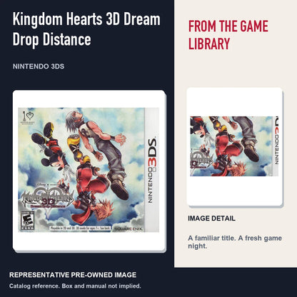 Representative pre-owned Kingdom Hearts 3D Dream Drop Distance (Nintendo 3DS), editorial image and detail.