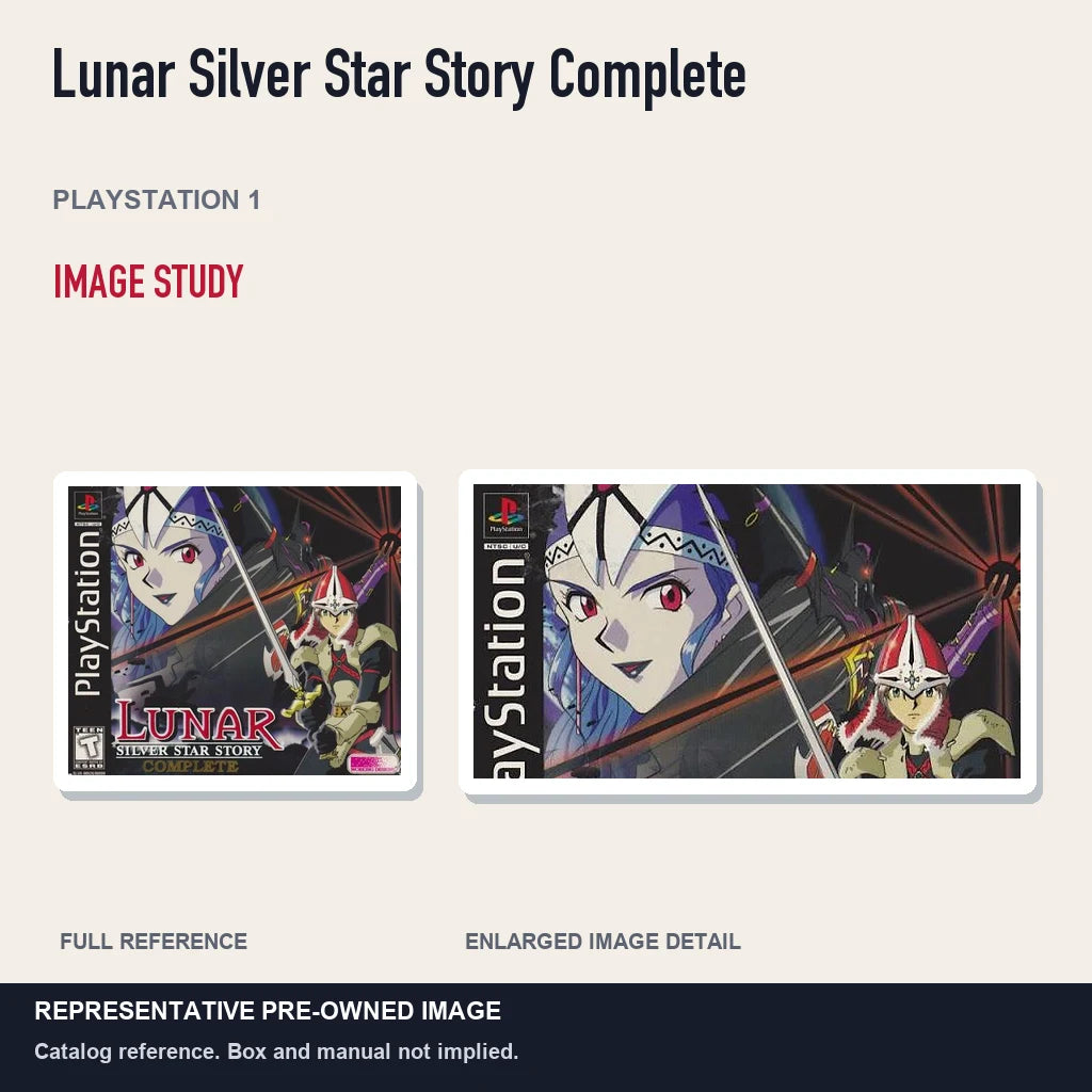 Representative pre-owned Lunar Silver Star Story Complete (PlayStation 1), full image and detail.