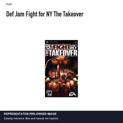 Representative pre-owned Def Jam Fight for NY The Takeover (PSP), white product reference.