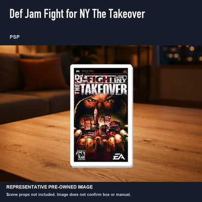 Representative pre-owned Def Jam Fight for NY The Takeover (PSP), product image in a styled room scene.