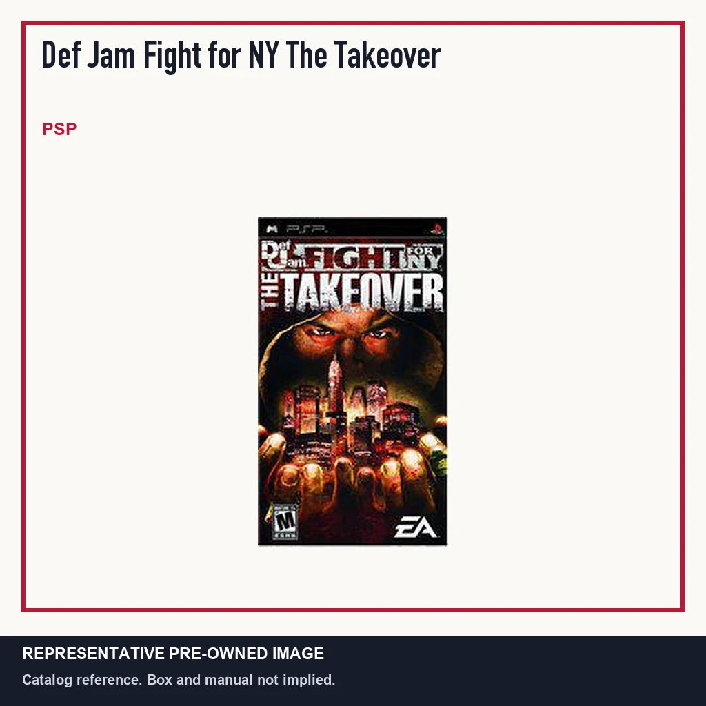 Representative pre-owned Def Jam Fight for NY The Takeover (PSP), minimal product layout.