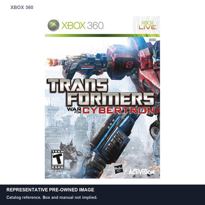 Representative pre-owned Transformers: War for Cybertron (Xbox 360), white product reference.