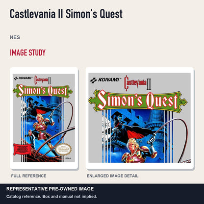 Representative pre-owned Castlevania II Simon's Quest (NES), full image and detail.