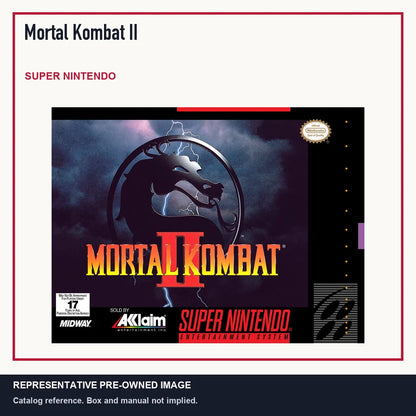 Representative pre-owned Mortal Kombat II (Super Nintendo), minimal product layout.