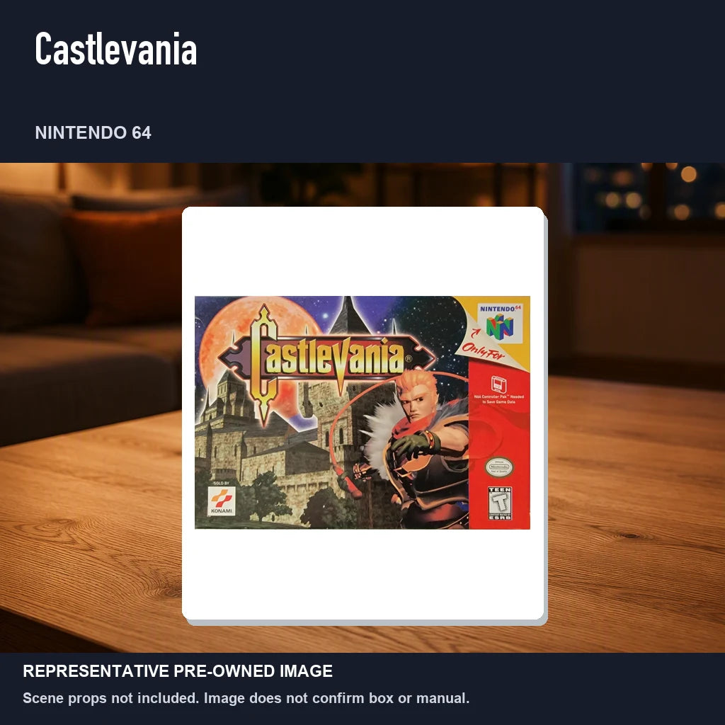Representative pre-owned Castlevania (Nintendo 64), product image in a styled room scene.