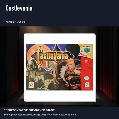 Representative pre-owned Castlevania (Nintendo 64), product image on a display panel.
