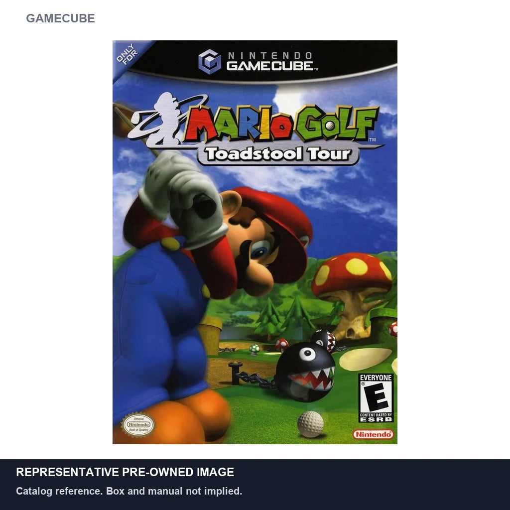 Representative pre-owned Mario Golf Toadstool Tour (GameCube), white product reference.