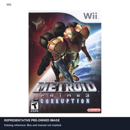 Representative pre-owned Metroid Prime 3 Corruption (Wii), white product reference.