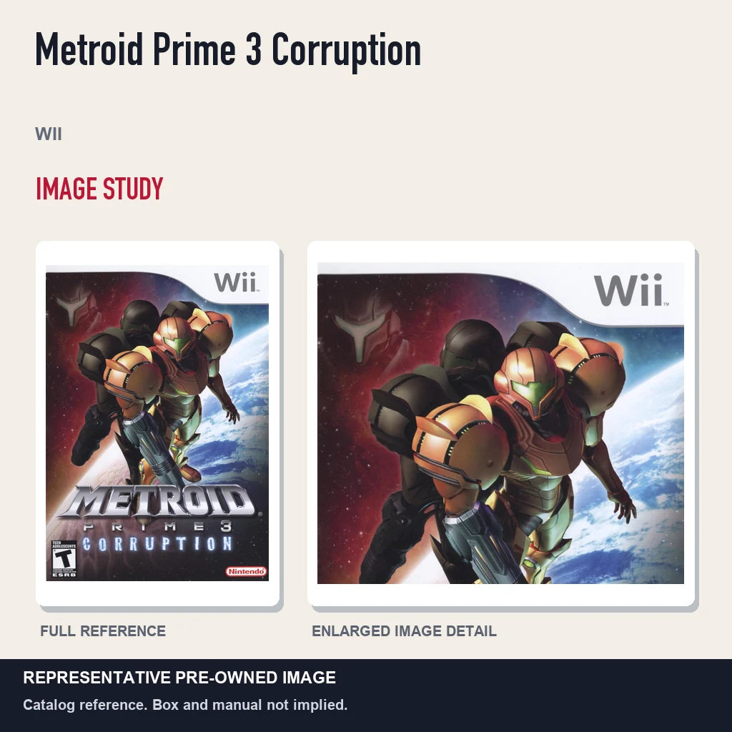 Representative pre-owned Metroid Prime 3 Corruption (Wii), full image and detail.