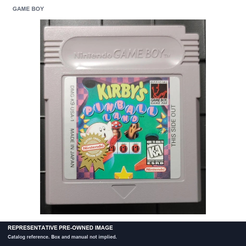 Representative pre-owned Kirby's Pinball Land (Game Boy), white product reference.