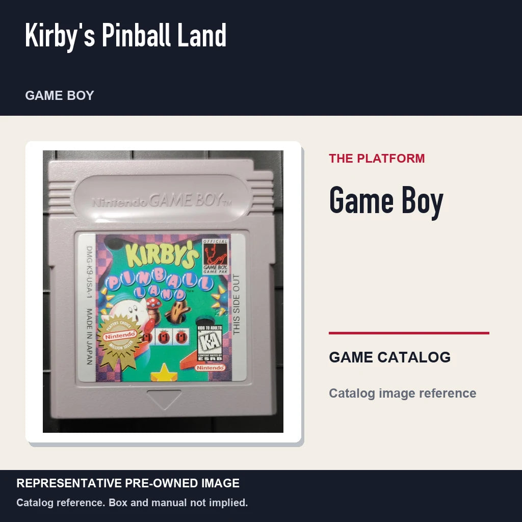 Representative pre-owned Kirby's Pinball Land (Game Boy), platform product layout.