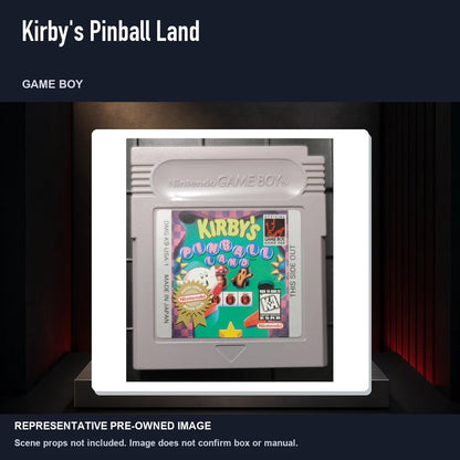 Representative pre-owned Kirby's Pinball Land (Game Boy), product image on a display panel.