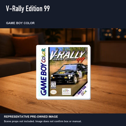 Representative pre-owned V-Rally Edition 99 (Game Boy Color), product image in a styled room scene.