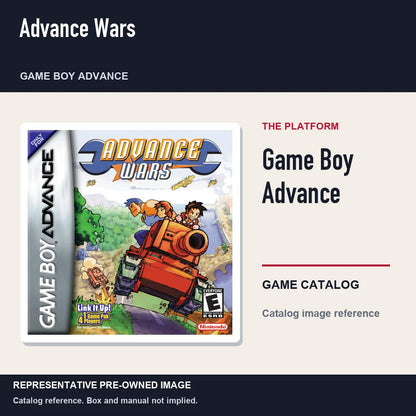 Representative pre-owned Advance Wars (Game Boy Advance), platform product layout.
