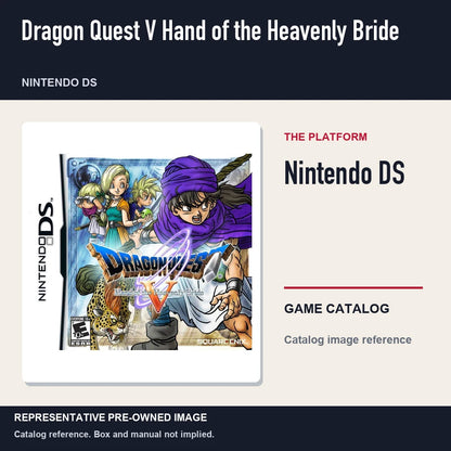 Representative pre-owned Dragon Quest V Hand of the Heavenly Bride (Nintendo DS), platform product layout.