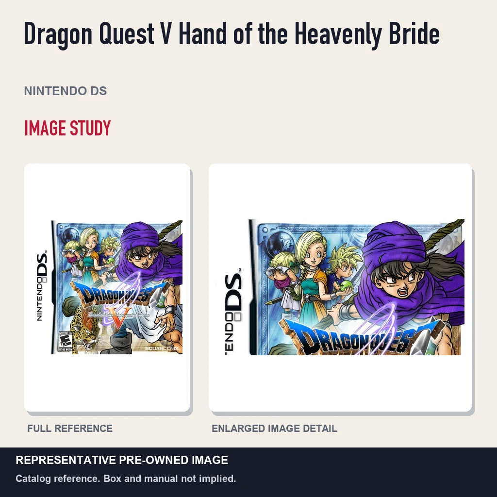 Representative pre-owned Dragon Quest V Hand of the Heavenly Bride (Nintendo DS), full image and detail.