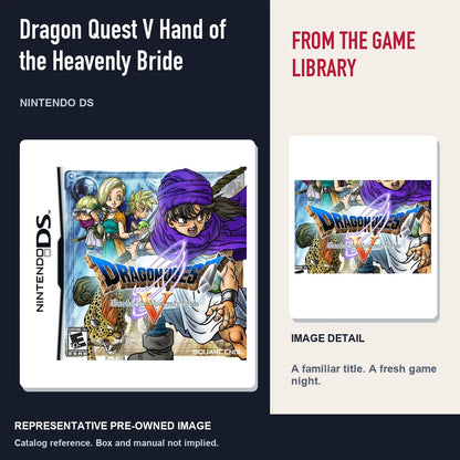 Representative pre-owned Dragon Quest V Hand of the Heavenly Bride (Nintendo DS), editorial image and detail.