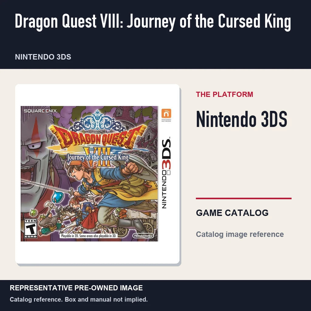 Representative pre-owned Dragon Quest VIII: Journey of the Cursed King (Nintendo 3DS), platform product layout.