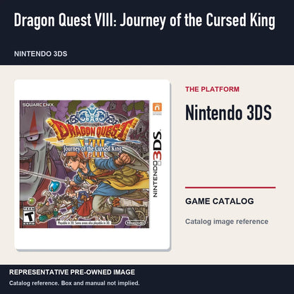 Representative pre-owned Dragon Quest VIII: Journey of the Cursed King (Nintendo 3DS), platform product layout.