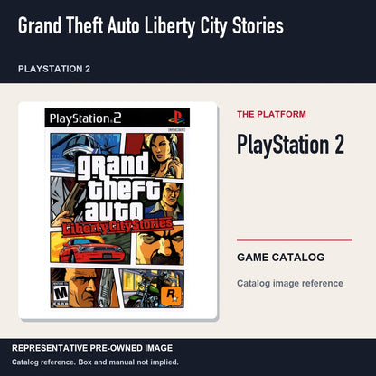 Representative pre-owned Grand Theft Auto Liberty City Stories (PlayStation 2), platform product layout.