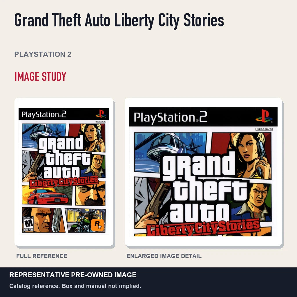 Representative pre-owned Grand Theft Auto Liberty City Stories (PlayStation 2), full image and detail.