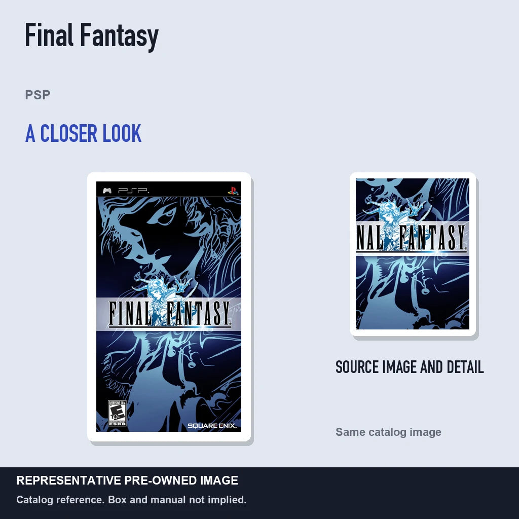 Representative pre-owned Final Fantasy (PSP), full image with detail inset.