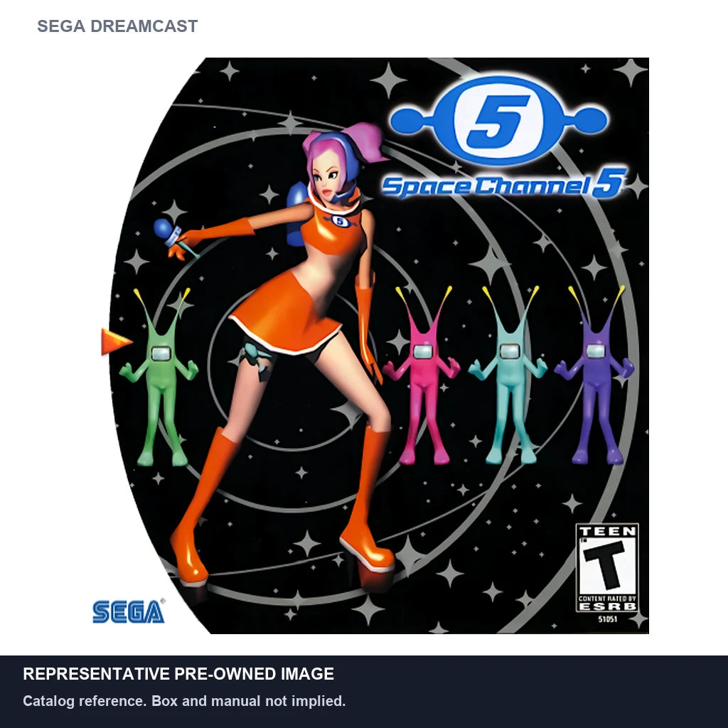 Representative pre-owned Space Channel 5 (Sega Dreamcast), white product reference.