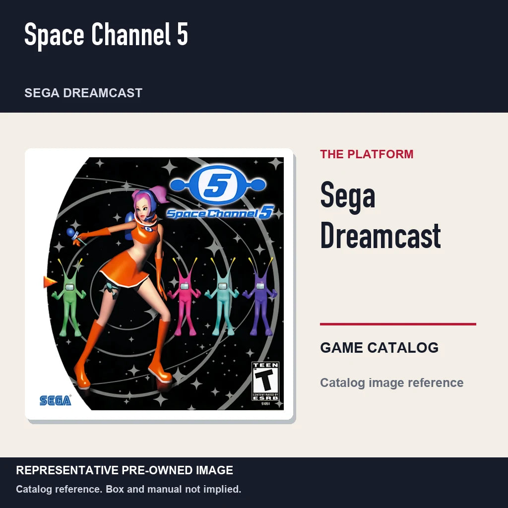 Representative pre-owned Space Channel 5 (Sega Dreamcast), platform product layout.