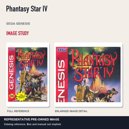 Representative pre-owned Phantasy Star IV (Sega Genesis), full image and detail.