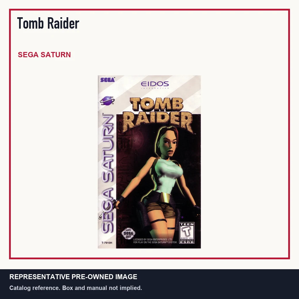 Representative pre-owned Tomb Raider (Sega Saturn), minimal product layout.