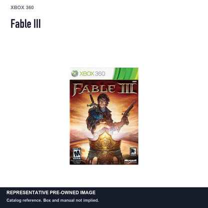 Representative pre-owned Fable III (Xbox 360), white product reference.
