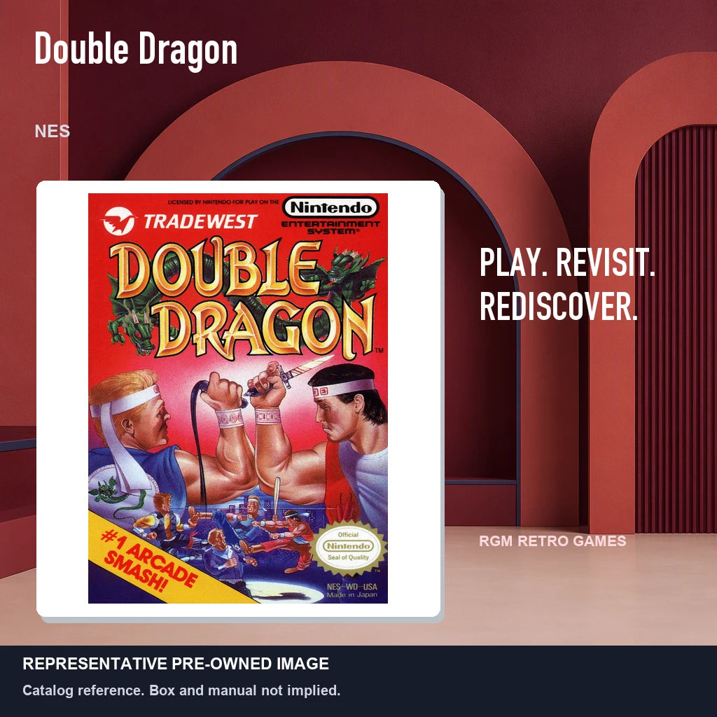 Representative pre-owned Double Dragon (NES), red retro product layout.
