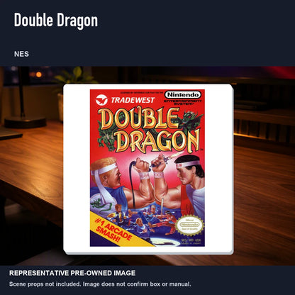 Representative pre-owned Double Dragon (NES), product image in a styled desk scene.