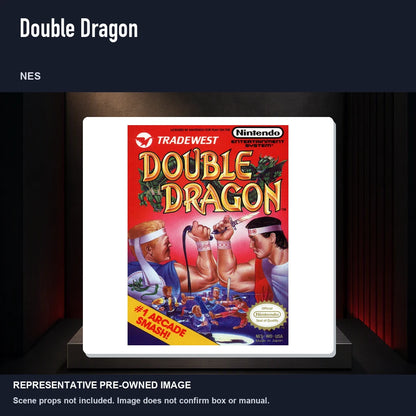 Representative pre-owned Double Dragon (NES), product image on a display panel.