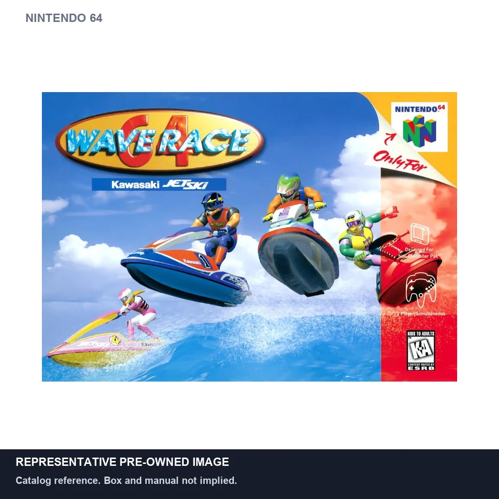 Representative pre-owned Wave Race 64 (Nintendo 64), white product reference.